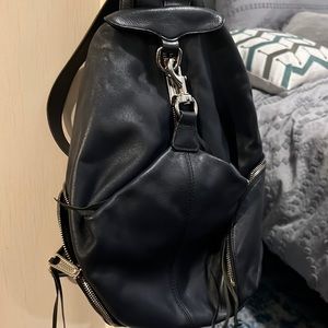 Rebecca Minkoff Julian Navy Blue Leather Backpack